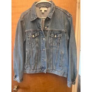 Casual Corner Annex Denim Jean Trucker Jacket XL Blue Vintage Style Women's